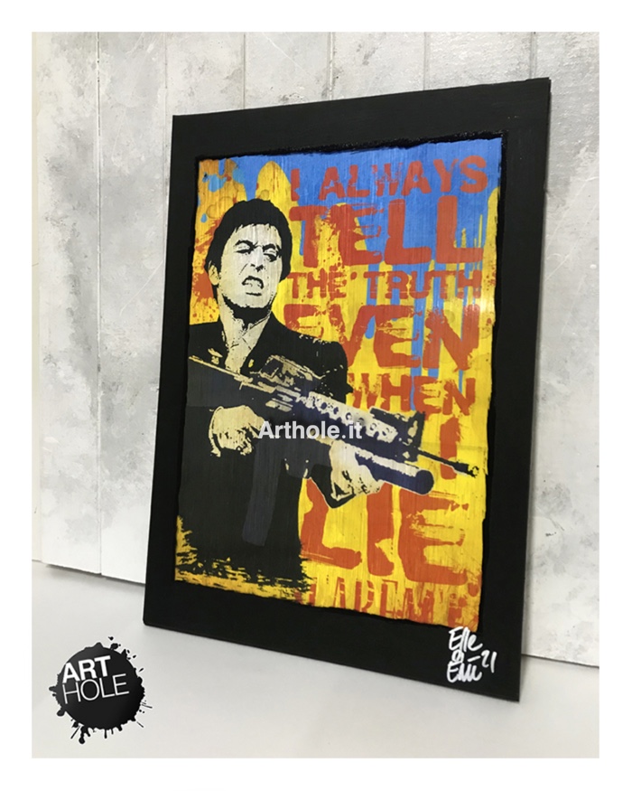 Tony Montana Scarface quadro poster pop art originale, Al Pacino