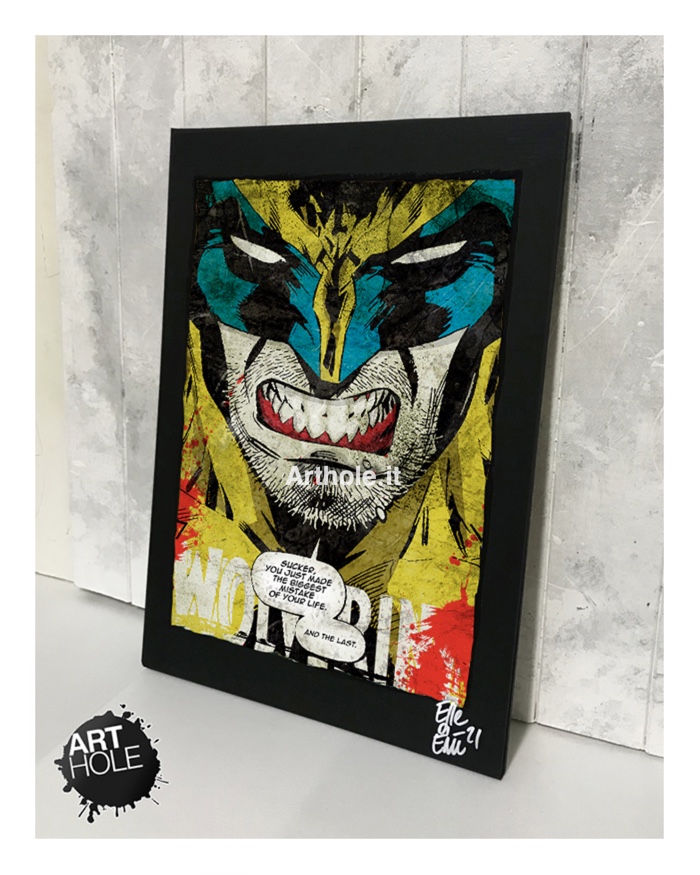 Xmen Angry Wolverine Dc Comics quadro poster pop art canvas artwork