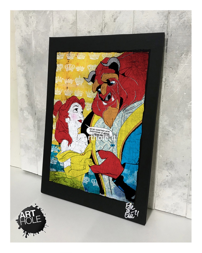 Beauty and the Beast Belle from Disney Princess quadro pop art poster canvas artwork