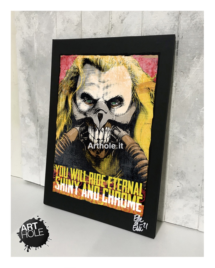Immortan Joe from Mad Max Fury Road, quadro stampa originale, original unique painting and framed poster. Shipping worldwide.