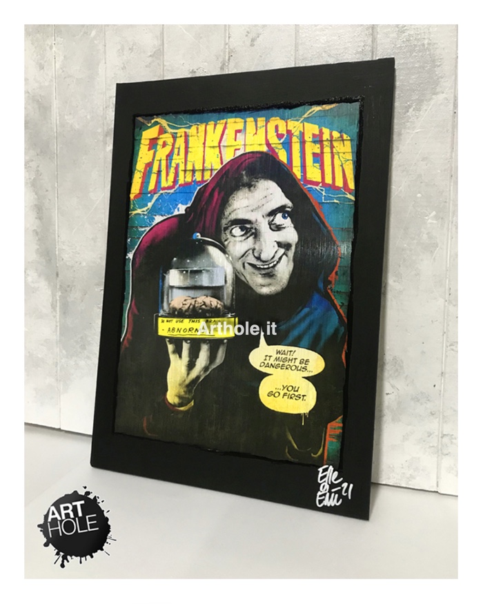 Igor dal film Frankenstein Junior Quadro Poster Originale handmade. Young Frankenstein, Mel Brooks, Marty Feldman, Gene Wilder, 1974, Commedia, Comico, Cult, anni 70, anni 80