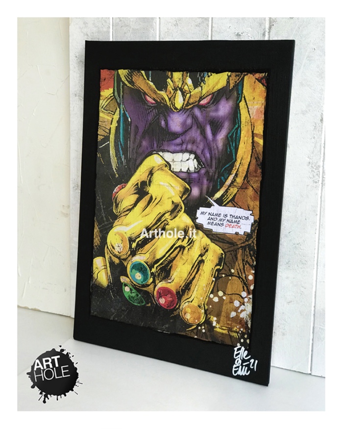 Thanos Infinity Gauntlet, Guanto infinito da Avengers Infinity War, quadro pop art originale, poster