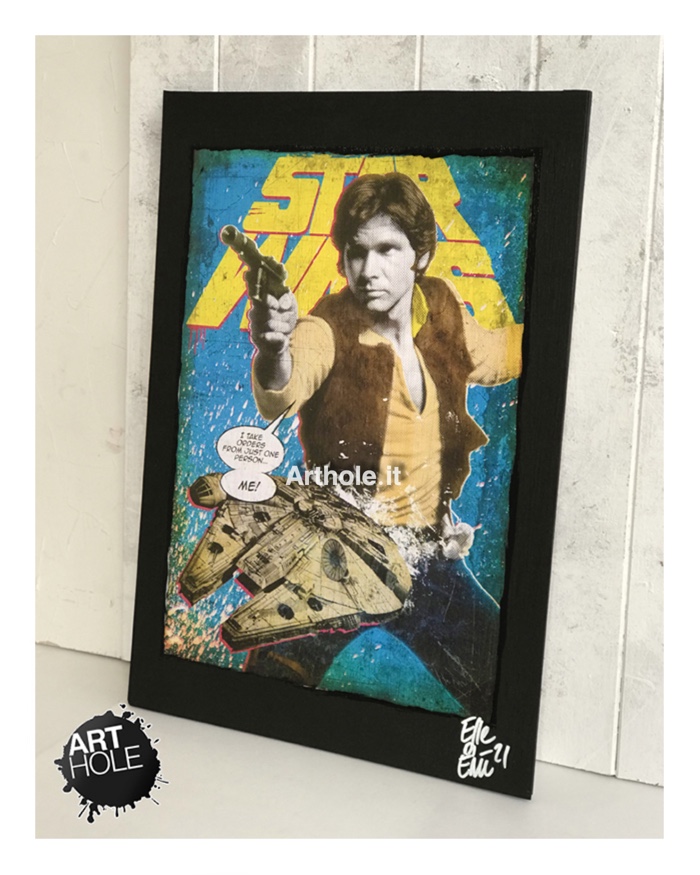 Han Solo (Harrison Ford) from Star Wars Pop Art Poster Handmade Quadro Originale
