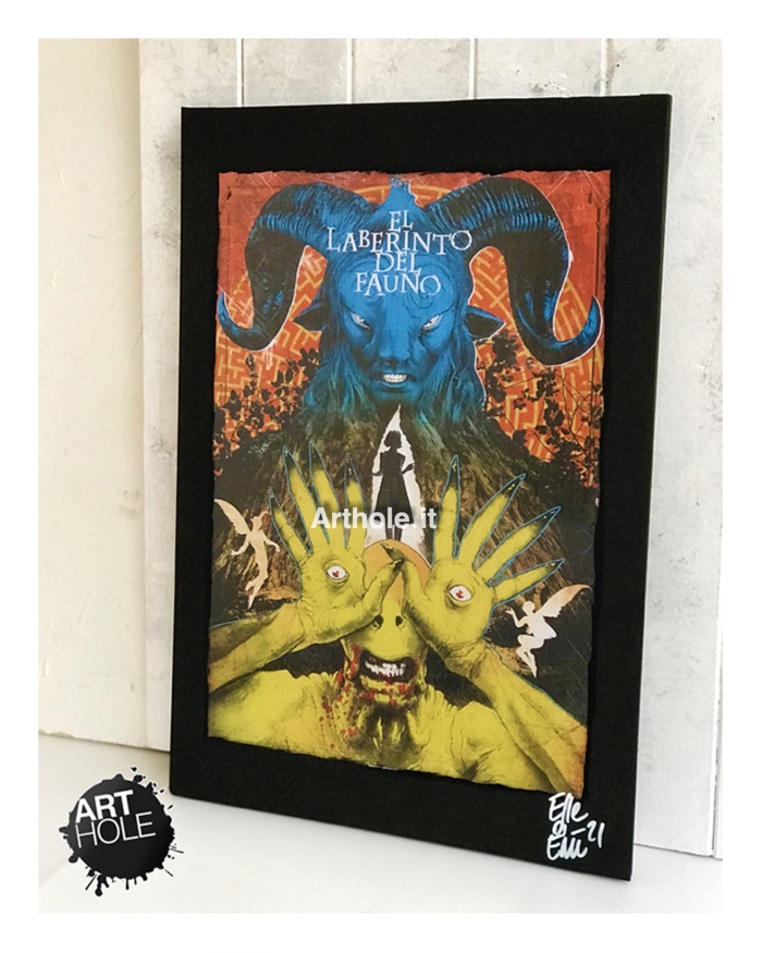 Il Labirinto del Fauno Pan's Labyrinth film Quadro Pop-Art Originale Handmade Pop-art Poster Guillermo Del Toro, Pale Man