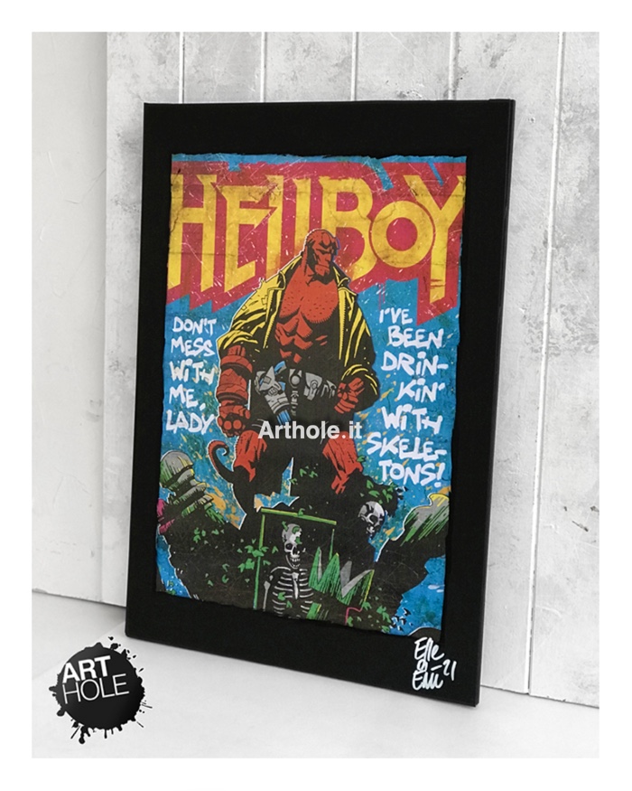 Hellboy Dark Horse Comics Original Pop-Art Poster Quadro Originale Fumetto