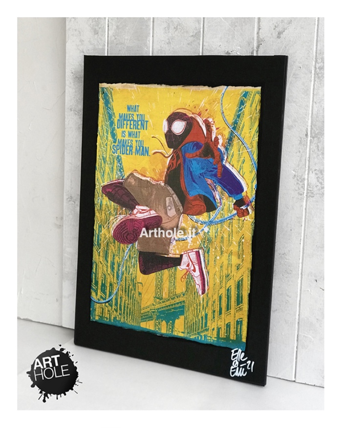 Miles Morales Spider-Man Spiderverse Original Pop-Art Poster Quadro Originale Fumetto