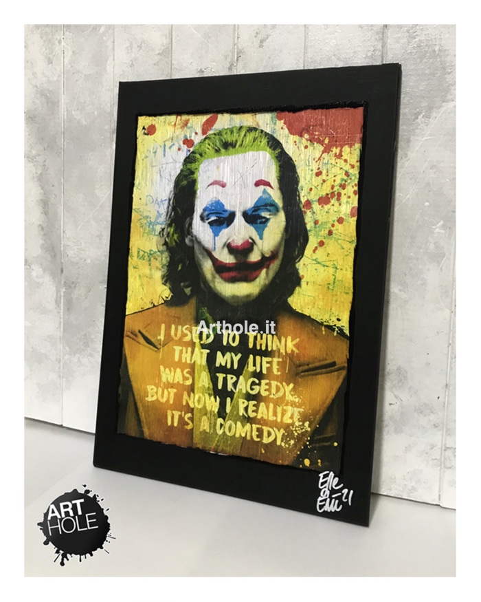 Arthur Fleck Joker 2019 Joaquin Phoenix Quadro Poster Pop-Art Handmade Dc Comics