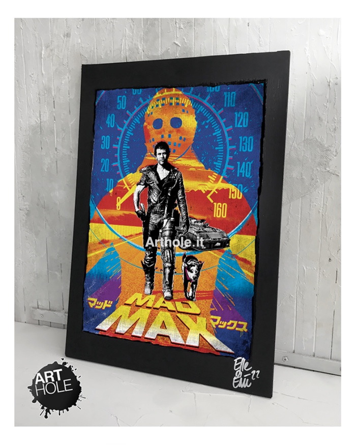 Mel Gibson dal film Mad Max, Quadro Poster Originale handmade. Fantasy, Pop-Art, Handmade, Max Rockatansky, Fury Road, The Road Warrior
